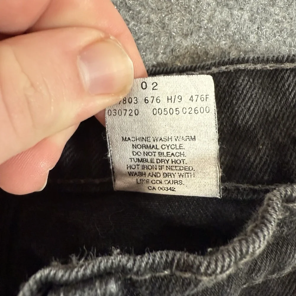 Vintage Levi's Jeans Mens 29x32 (Actual 26x28) Black 505 Regular Fit 100% Cotton